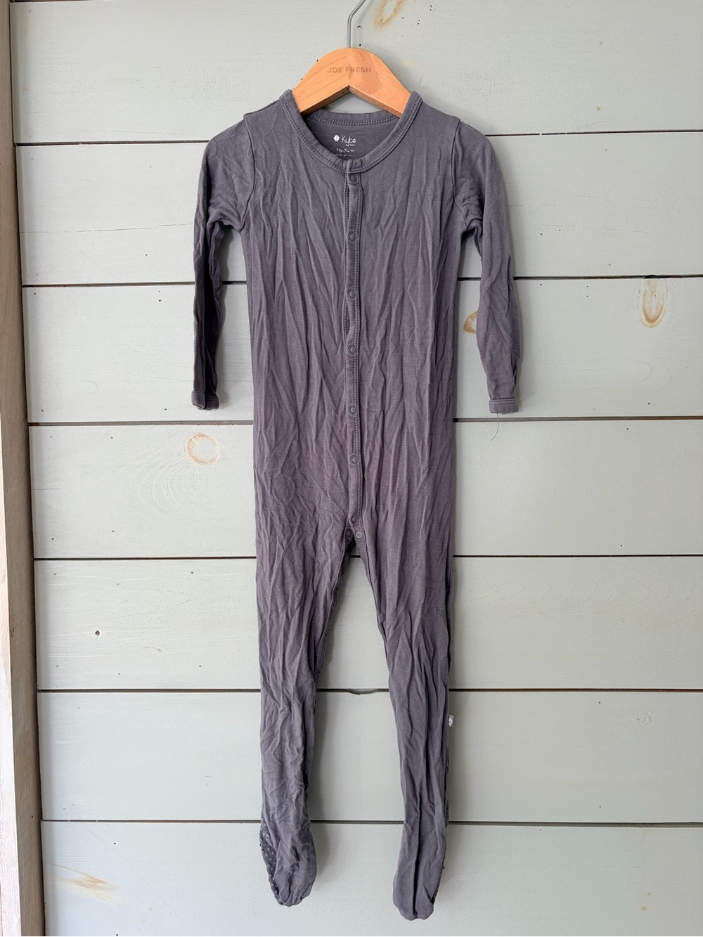 Kyte Baby Bamboo Snap Footie Sleeper Grey 18-24M